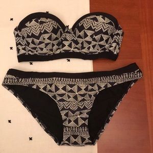 Black and white swim